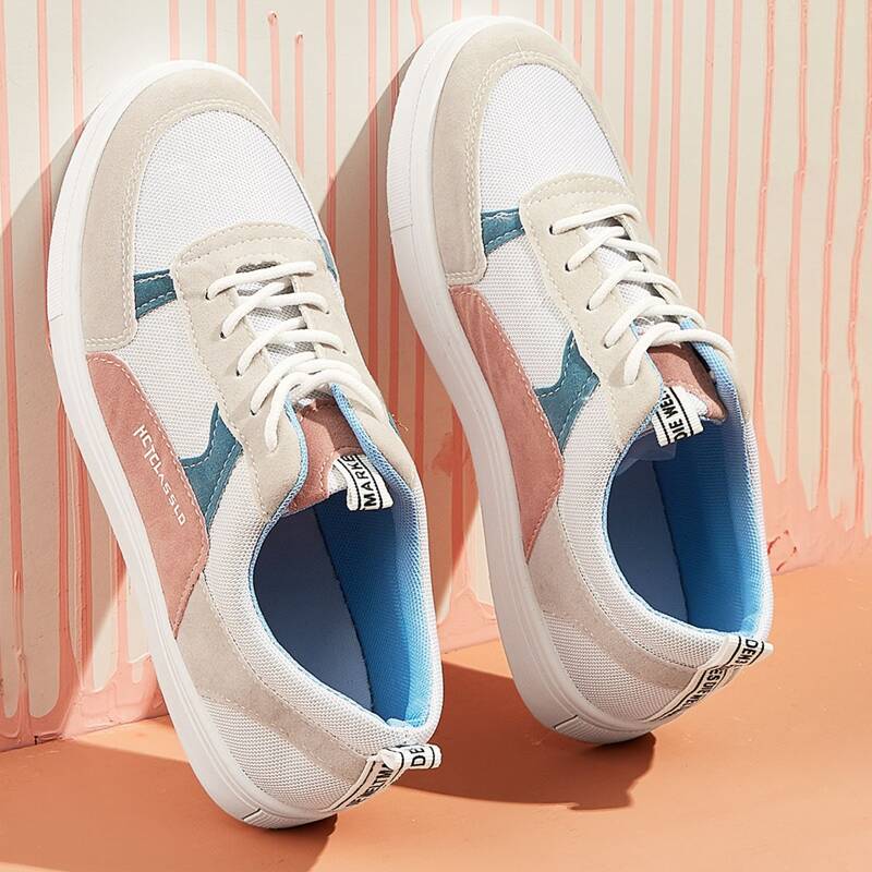 

Colorblock Lace-up Sneakers, Multicolor