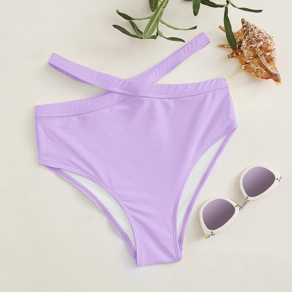 

Cut Out High Waisted Bikini Panty, Pastel lilac purple