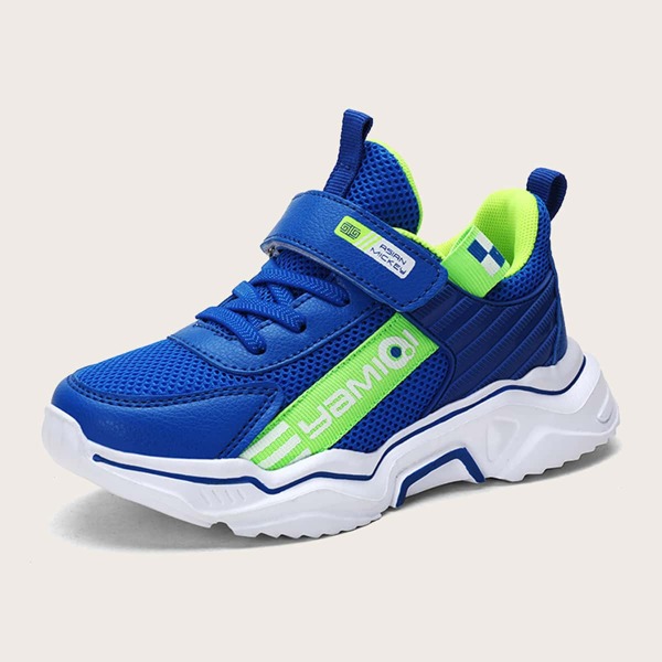 

Boys Letter Graphic Velcro Strap Sneakers, Blue