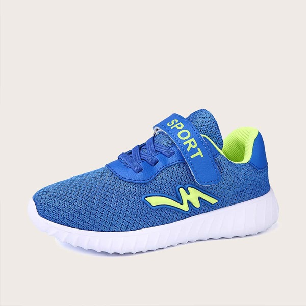 

Boys Letter Graphic Low Top Sneakers, Blue