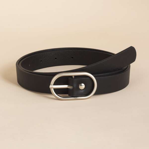 

Metal Buckle Belt, Black