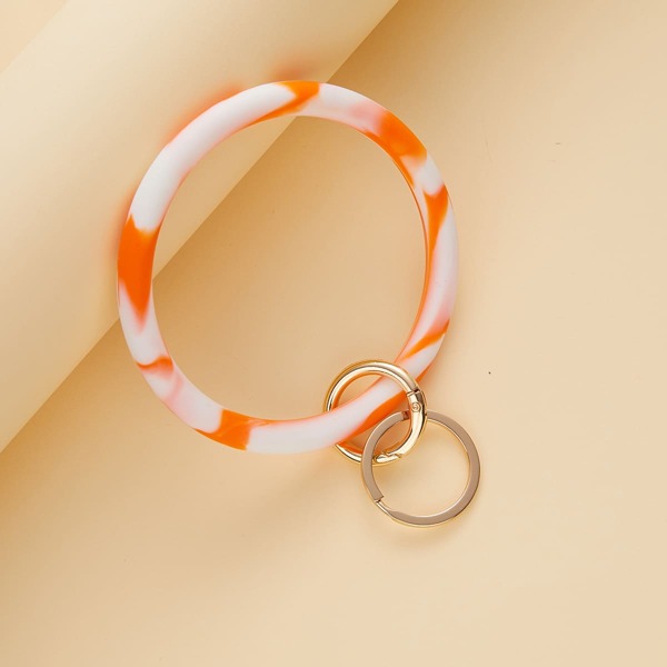 

Gradient Band Charm Keychain, Orange