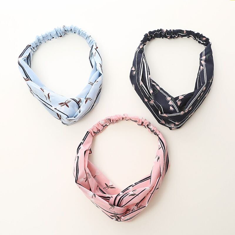 

3pcs Leaf Pattern Headband, Multicolor