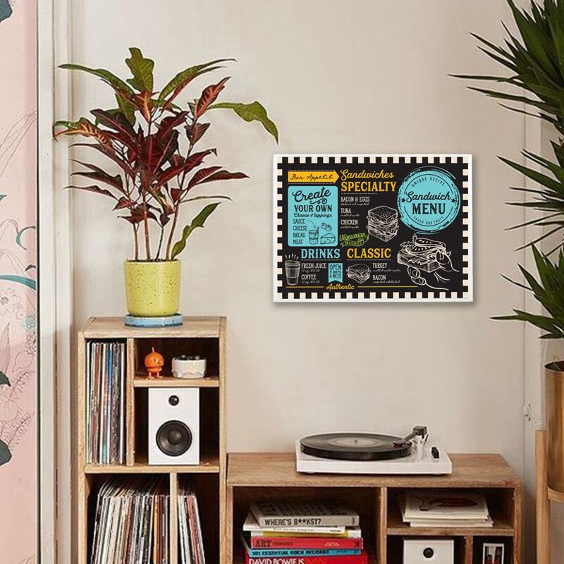 

Letter Graphic Wall Painting Without Frame, Multicolor