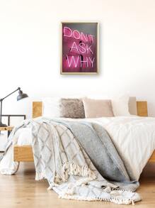 Slogan Graphic Wall Painting Without Frame - Multicolor - View 6