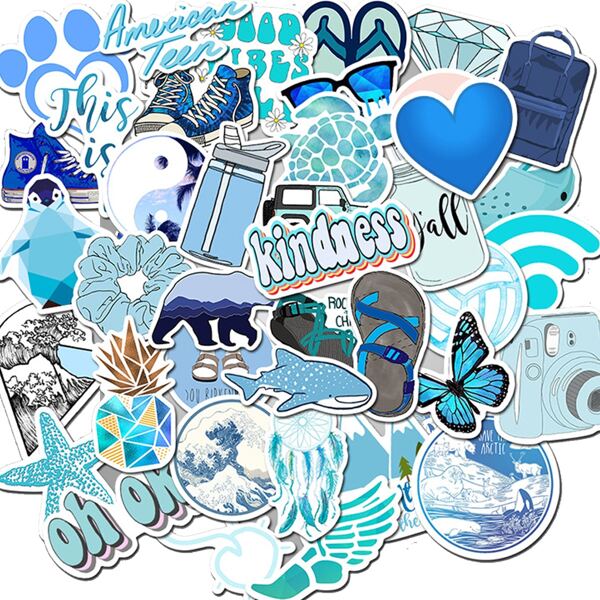 

50pcs Mixed Pattern Sticker, Multicolor
