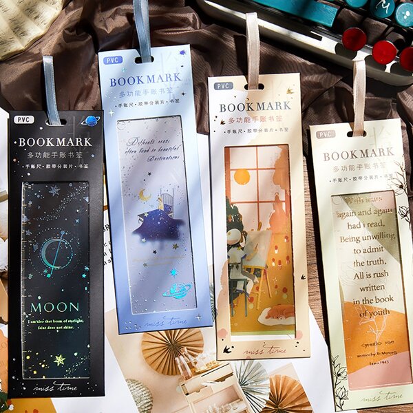 

2pcs Random Pattern Bookmark, Multicolor