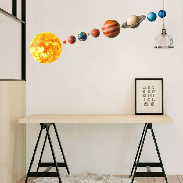 

Planet Pattern Wall Sticker, Multicolor