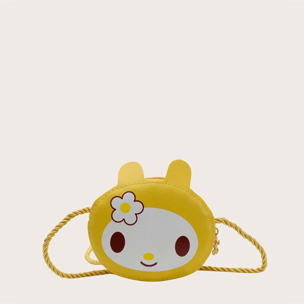 

Girls Cartoon Design Crossbody Bag, Yellow