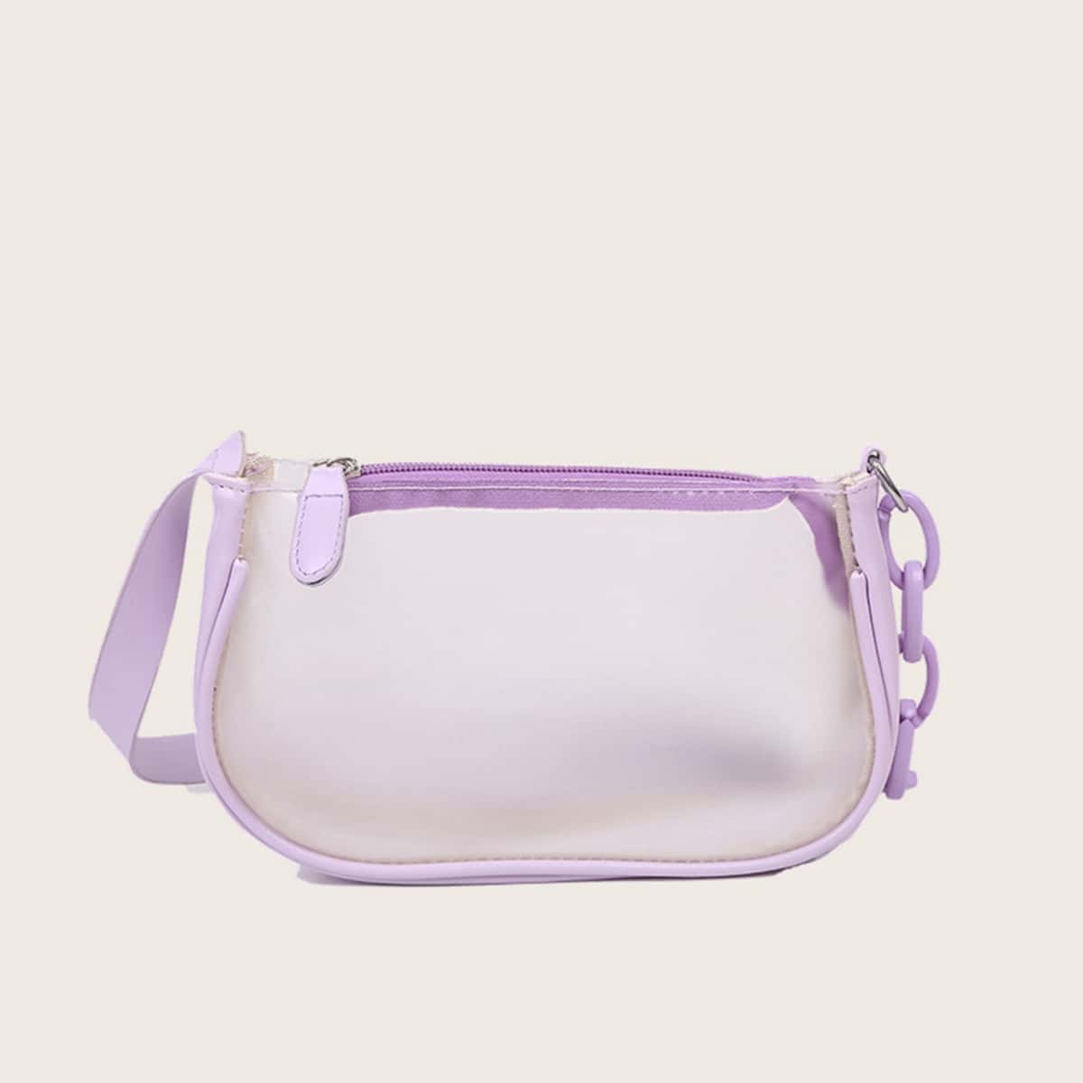 

Clear Chain Baguette Bag