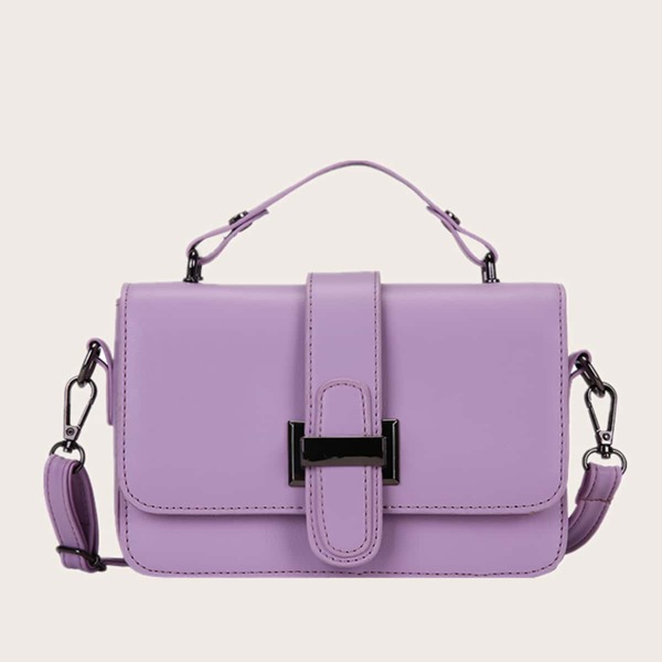 

Flap Satchel Bag, Purple