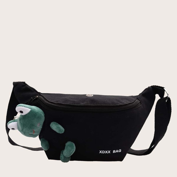 

Kids Cartoon Decor Fanny Pack, Black