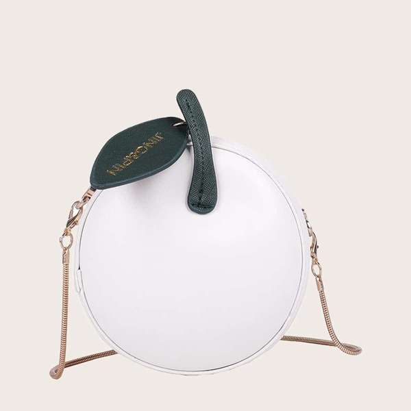 

Girls Round Crossbody Bag, White