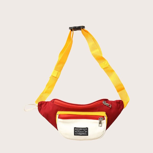 

Girls Colorblock Fanny Pack, Red