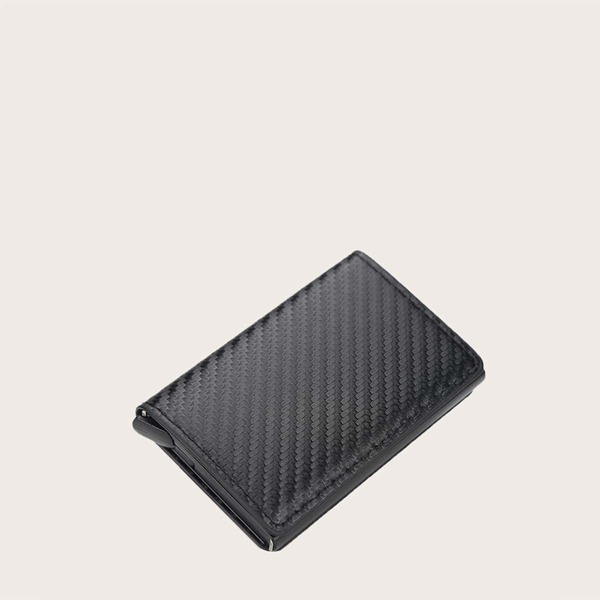 

Men Automatic Pop Up Card Holder, Black