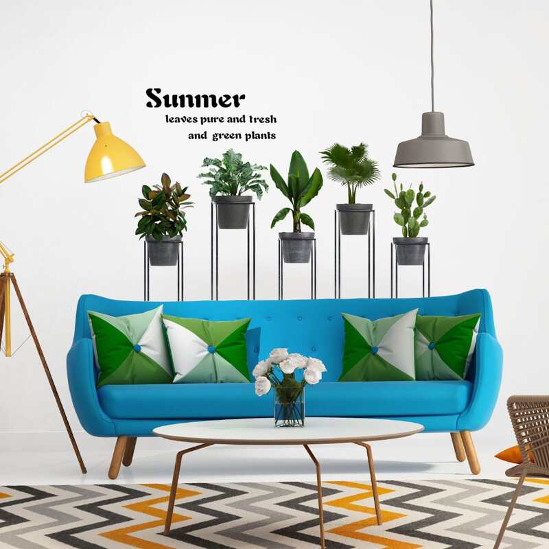 

Potted Plants Print Wall Sticker, Multicolor