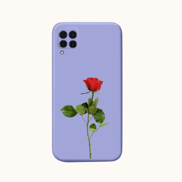 

1pc Rose Print iPhone Case, Purple