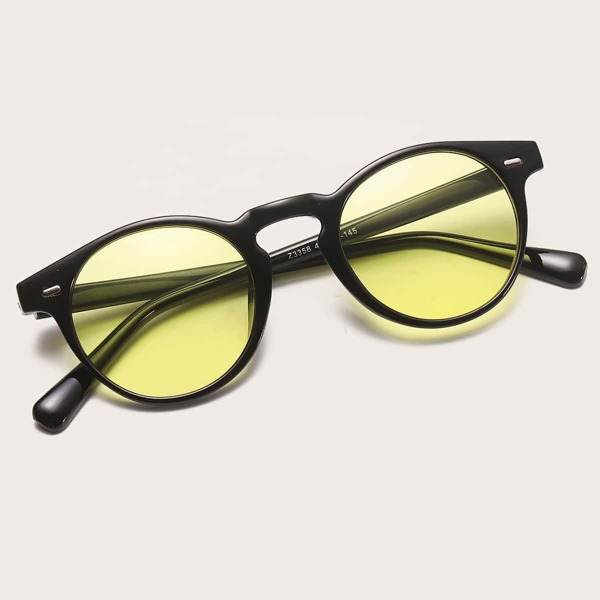 

Men Round Frame Glasses, Yellow