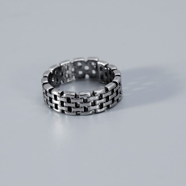 

Chain Design Ring, Silver