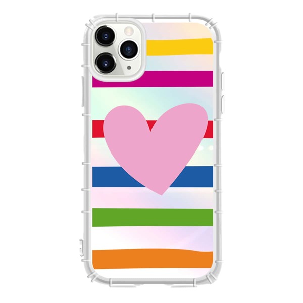 

1pc Striped Print iPhone Case, Multicolor