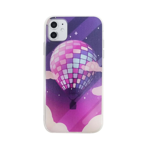 

1pc Hot Air Balloon Print iPhone Case, Multicolor
