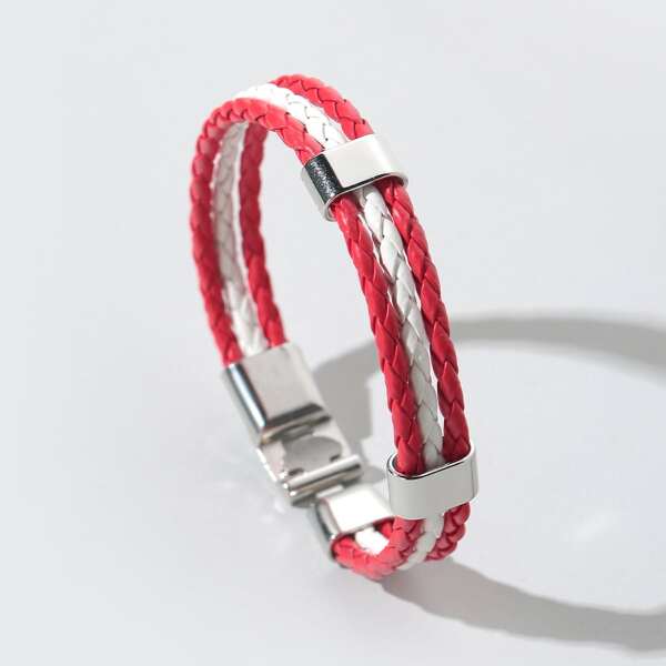 

PU Leather Braided Bracelet, Multicolor