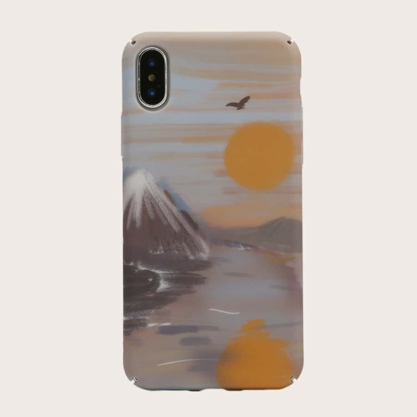 

1pc Sunset iPhone Case, Multicolor