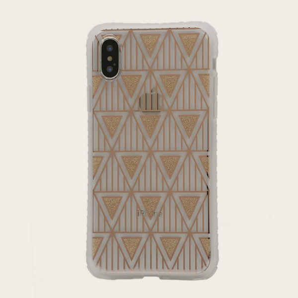 

1pc Triangle Pattern iPhone Case, Multicolor