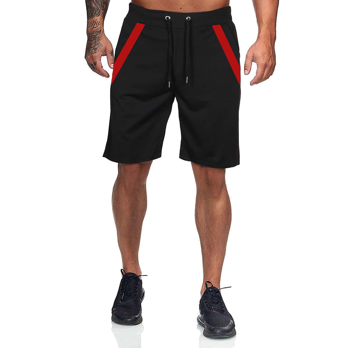 

Guys Drawstring Waist Sweat Shorts, Black