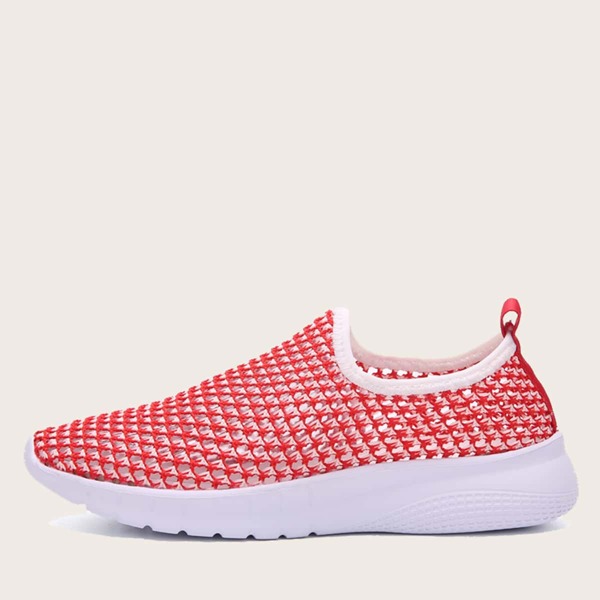 

Slip On Low Top Sneakers, Red and white