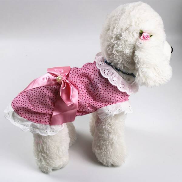 

1pc Star Print Dog Dress, Pink