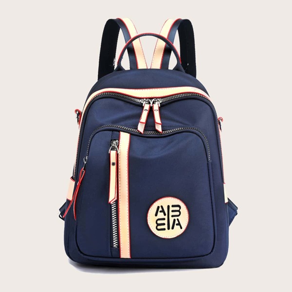 

Zipper Front Backpack, Blue