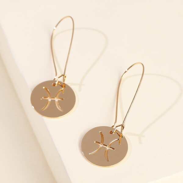 

Constellation Round Drop Earrings, Gold