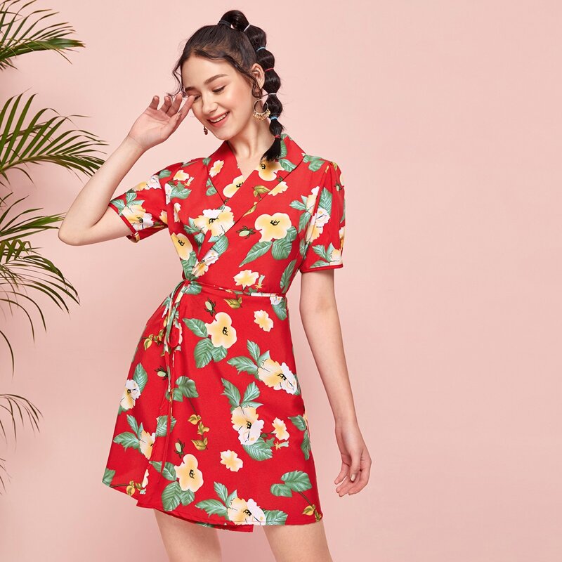 

Floral Wrap Dress, Multicolor