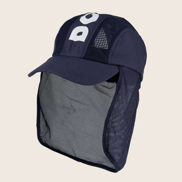 

Toddler Kids Letter Graphic Hat, Navy blue
