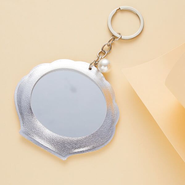 

Mirror Charm Keychain, Silver