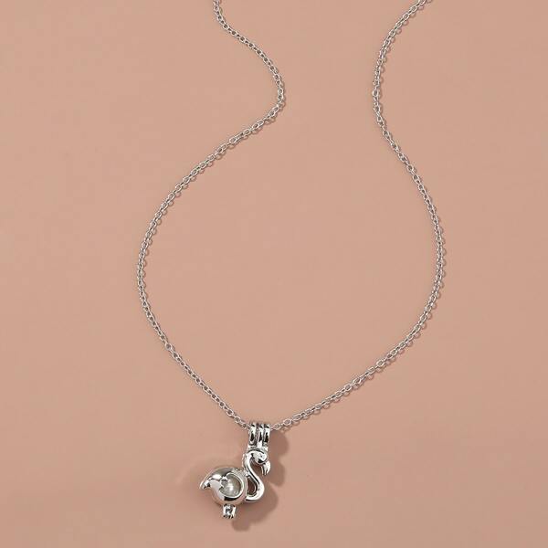 

Pearl Animal Detachable Necklace, Silver