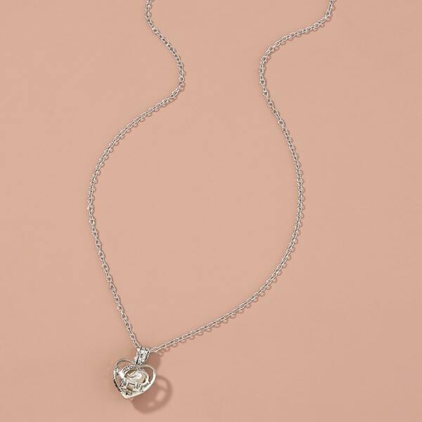 

Pearl Animal Detachable Necklace, Silver