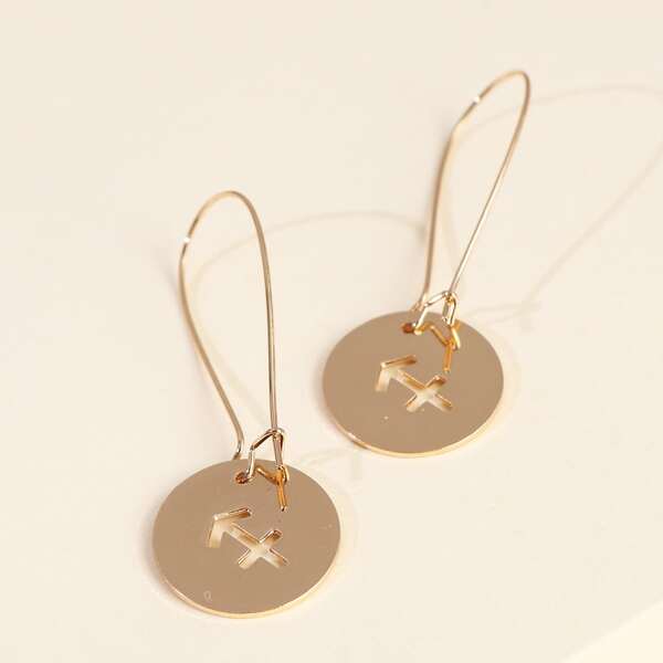 

Constellation Round Drop Earrings, Gold