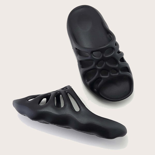 

Men Hollow Out Slides, Black