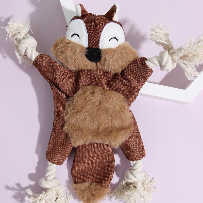 

1pc Cartoon Shaped Dog Sound Toy, Brown
