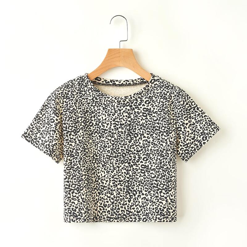

Leopard Crop Tee, Multicolor