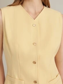 MOTF PREMIUM Conjunto chaleco con pantalones - Amarillo - Ver 9