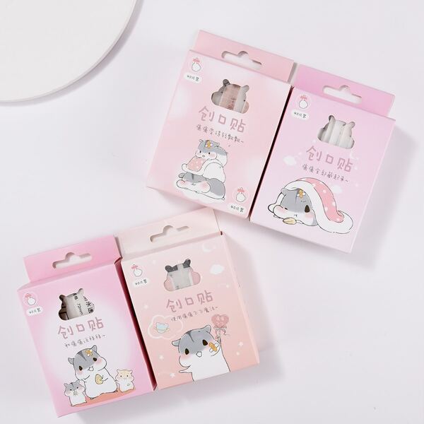

40pcs Boxed Mouse Print Random Bandage, Multicolor