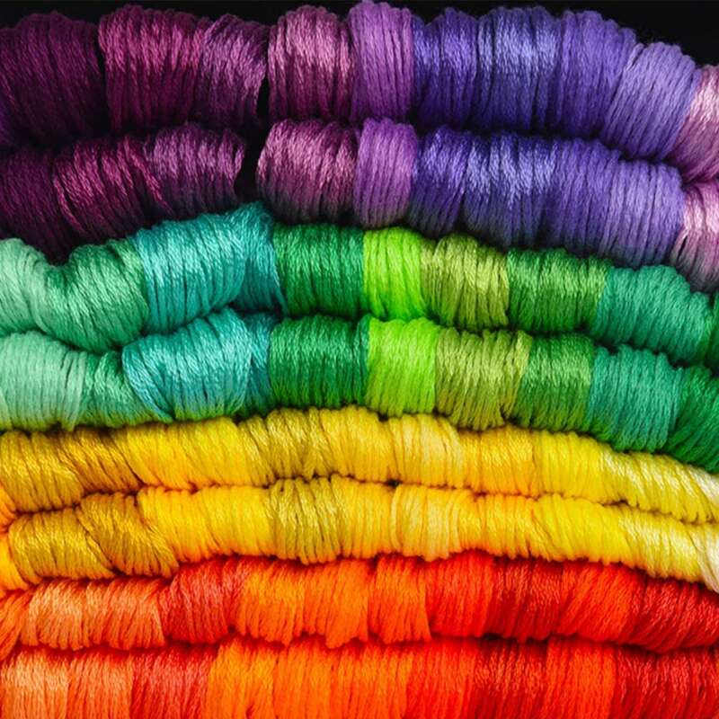 

36pcs Random Cross Stitch Embroidery Thread, Multicolor