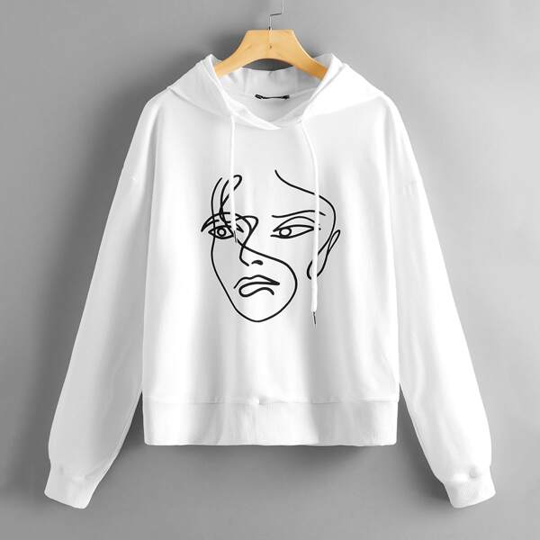 

Figure Graphic Hoodie, White