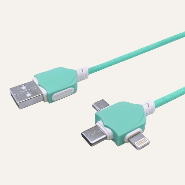 

1 шт. 3 в 1 USB-кабель, Синий