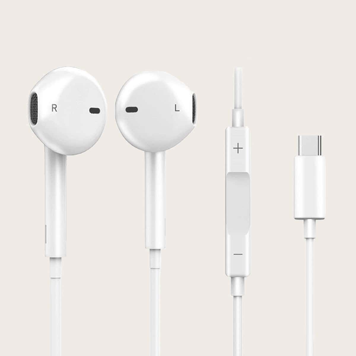 

Type-C Interface Earphone, White