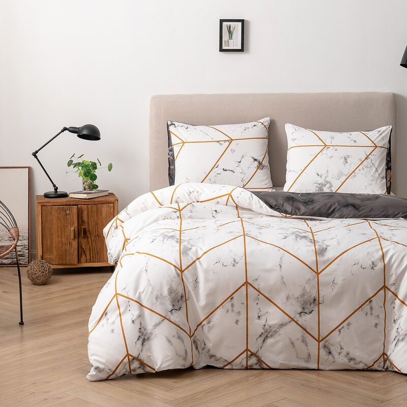 

Marble Pattern Bedding Set Without Filler, Multicolor