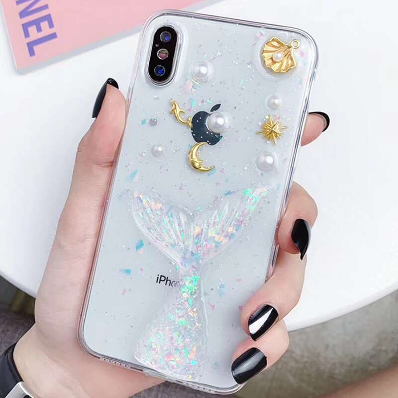 

Glitter Mermaid Clear iPhone Case